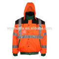 ANSI Classe 3 Olá Vis 2 Two-Tone PU-Revestido 100% poliéster Work Impermeável Windproof Jacket